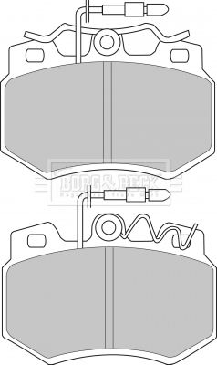 BORG & BECK Комплект тормозных колодок, дисковый тормоз BBP1403